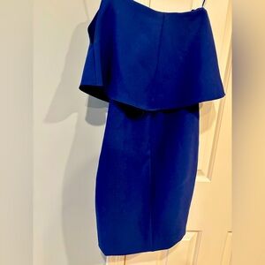 Elegant Blue Off-Shoulder Dress